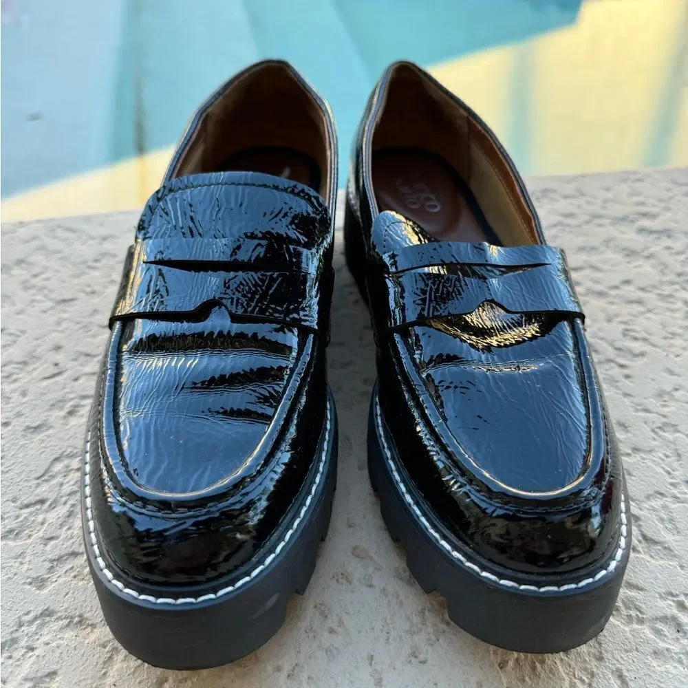 Franco Balin Lug Sole Penny Loafer EUC SZ 8.5